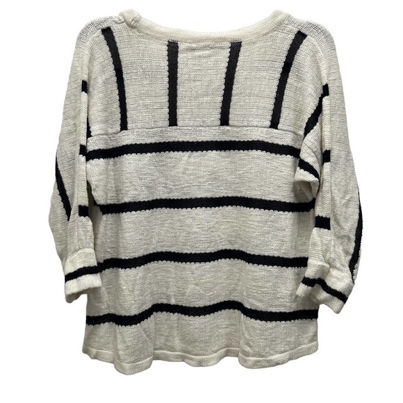 Soft Surroundings Womens Sweater Sz XL Knit Striped Venice Sweater Rayon Dolman - Picture 2 of 8